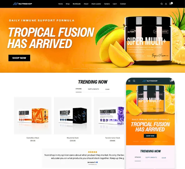Nutrishop supplements store